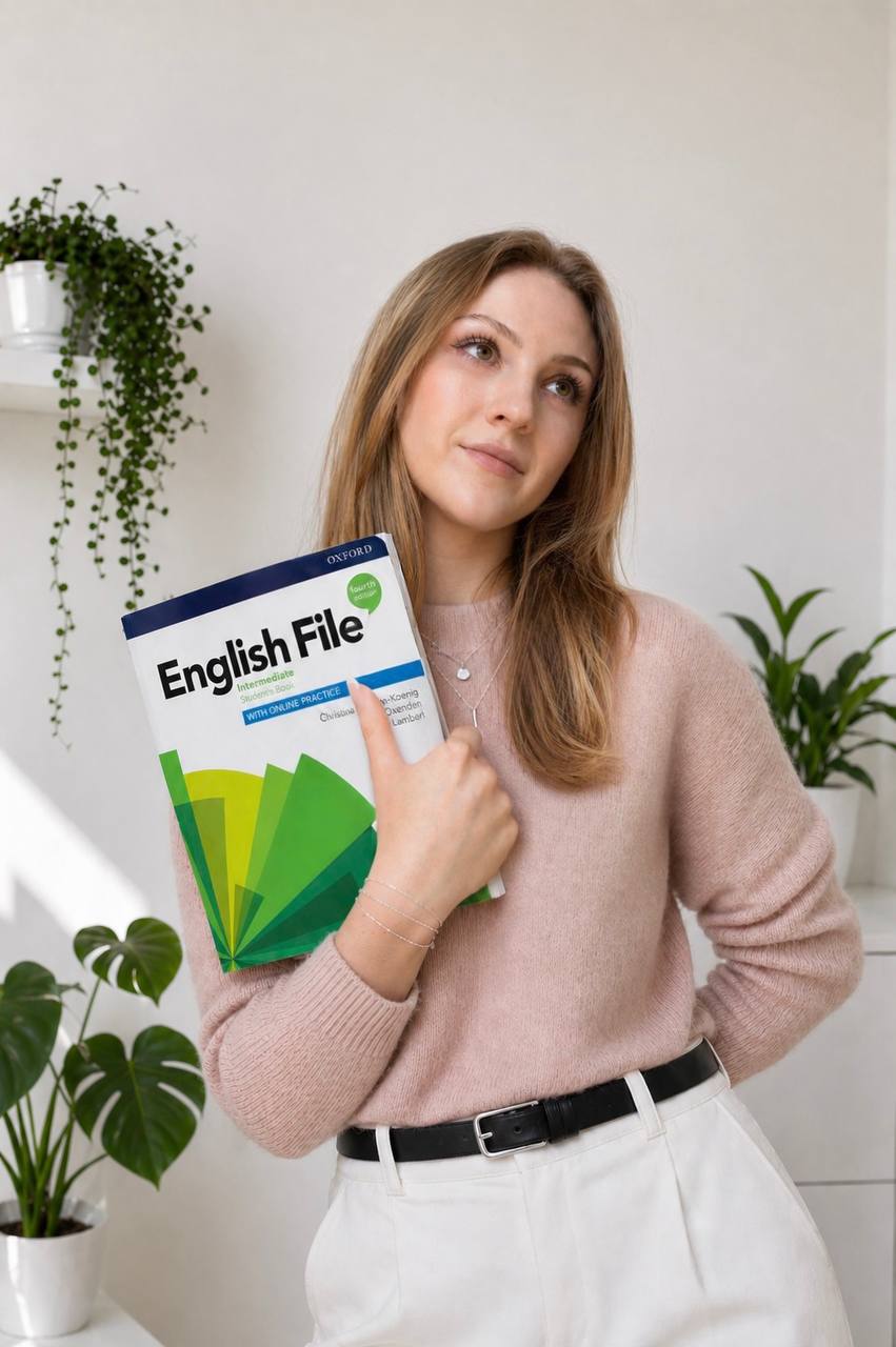 Alina with English File textbook